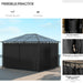 Outsunny 10' x 10' Hardtop Gazebo with practical curtains for privacy and wind protection, demonstrating versatile outdoor use.