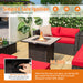 30-inch square propane gas fire pit table with ceramic tabletop, featuring simple and safe ignition, adjustable flame size, and a cozy fire for gatherings.