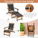 Illustration of the Patio Rattan Folding Lounge Chair with Acacia Wood Frame and Retractable Footrest by Dream Yard Oasis, demonstrating easy folding for convenient storage.