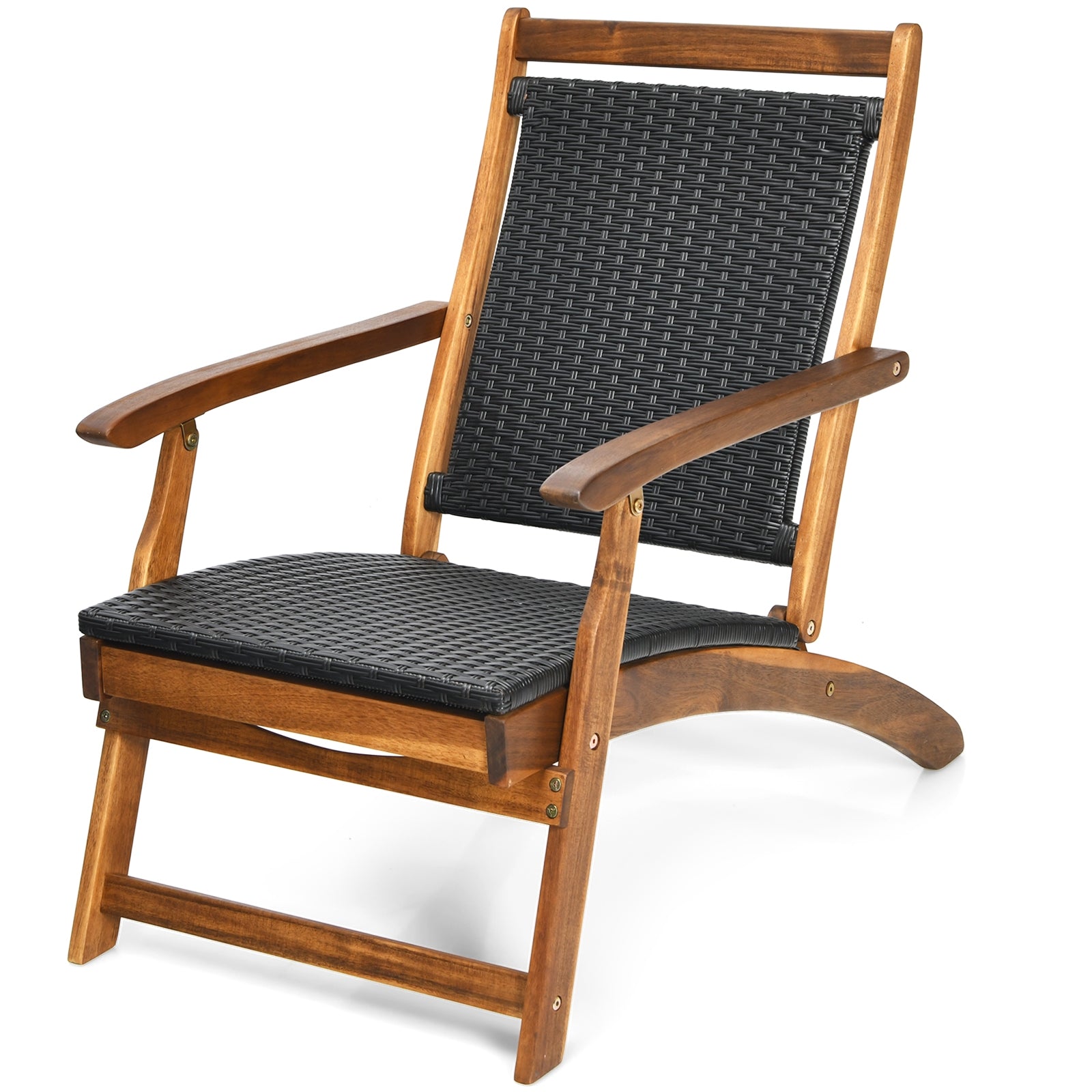 Close-up of the Folding Lounge Chair by Dream Yard Oasis - Highlighting the ergonomic backrest and deep seat for maximum comfort in a stylish outdoor setting.