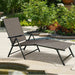Stylish 2-Piece Adjustable Outdoor Chaise Lounge Chairs - Weather Resistant Pool Recliners situated in a beautiful garden setting.
