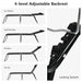 Adjustable Folding Beach Lounge Chair with Pillow, featuring a 4-level adjustable backrest, demonstrating versatility for various relaxation positions.