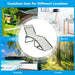 Gray Folding Chaise Lounge Chair with Adjustable Backrest, Pillow, and High Load Capacity 265 lbs shown in various scenic outdoor locations, such as a lawn, seaside, home, and forest.