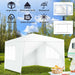Dream Yard Oasis 10'x10' Outdoor Canopy Tent with 4 Removable Sidewalls, showcasing features like removable walls and a spacious design in a scenic outdoor setting.