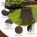 Detailed features of the Patio Hanging Chaise Lounge Chair with Canopy, Cushion, Pillow & Side Storage - Brown by Dream Yard Oasis ™ emphasizing the comfort and removable pillow.
