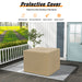 Protective cover for the 32 Inch Square Fire Pit Table in an outdoor setting, showcasing its waterproof and dust-proof features.