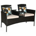 Stylish Modern Patio Conversation Set With Coffee Table, featuring vibrant cushions and a practical design, ideal for outdoor relaxation.