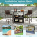 3-Piece Outdoor Wicker Bar Set ideal for various outdoor settings such as poolside, backyard, or deck, perfect for enjoying meals or wine with loved ones.
