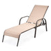 Close-up of the Adjustable Patio Chaise Lounge Chair - Outdoor Folding Recliner with 5 Positions in brown, showcasing its sleek design and comfortable seating.