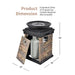 Product dimension image for the 40,000 BTU Outdoor Propane Fire Bowl Column, detailing size and propane cylinder requirements.