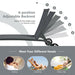 The 6-Position Adjustable Outdoor Chaise Lounge Chair with Wheels showcasing its adjustable backrest, ideal for reading, sunbathing, or taking a nap outdoors.
