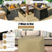 28" 40,000 BTU Propane Gas Fire Pit Table with Cover, Lava Stones & CSA Certification shown as both a propane gas fire pit table and an outdoor coffee table, emphasizing its two-in-one functionality for all seasons.