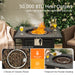 50,000 BTU heat output feature of the 32-Inch Propane Fire Pit Table with Lava Rocks, showcasing safety and aesthetic elements.