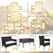 Layout and arrangement ideas for the 4-Pc Outdoor Patio Rattan Sofa Set with Cushions, featuring double chairs, a table, and a single chair design.