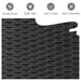 Close-up of the texture and features of the 3-Piece Black Rattan Patio Furniture Set showcasing its rustic style and durability.