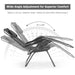 Folding Recliner Lounge Chair With Adjustable Shade Canopy & Cup Holder demonstrating wide angle adjustment, providing customizable comfort for outdoor relaxation.