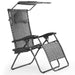 Close-up view of the Dream Yard Oasis Folding Recliner Lounge Chair with Canopy, highlighting its ergonomic design and adjustable back.