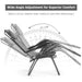 Dream Yard Oasis Folding Recliner Lounge Chair with Canopy, demonstrating wide angle adjustment feature for personalized comfort.