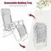 Removable holding tray of the 2-Piece Wine Zero Gravity Folding Lounge Chairs with Cup Holder. Designed for convenience, making everything within reach while relaxing.
