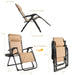 Detailed illustration of the Oversized Heavy-Duty Lounge Chair with Cup Holder by Dream Yard Oasis, showcasing measurements and foldable features for easy storage.