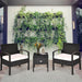 3 Piece PE Rattan Wicker Sofa Set with Washable Cushions & Coffee Table for Outdoor Patio, arranged in a lush indoor setup, demonstrating its versatility in home decor.
