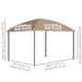 Dimensions of the Outsunny 10' X 10' Hardtop Gazebo, highlighting edge-to-edge and inside measurements, suitable for outdoor gatherings.