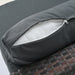 Close-up of the cushion detail from Dream Yard Oasis™ 5-Piece Brown PE Wicker Patio Furniture Set for 4, featuring zippered covers for easy cleaning.