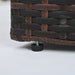 Close-up view of the sturdy weave of the Dream Yard Oasis™ 5-Piece Brown PE Wicker Patio Furniture Set for 4, showcasing the high-quality craftsmanship.