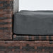 Detail shot of the wicker material used in the Dream Yard Oasis™ 5-Piece Brown PE Wicker Patio Furniture Set for 4, highlighting its sturdy construction.