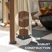 Robust construction details of the Outsunny 10' x 10' Waterproof Hardtop Metal Gazebo highlighting column and foot measurements.
