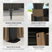 Outsunny 10' X 10' Hardtop Gazebo features a close-up of a double-sided zipper for easy access. Ideal for outdoor gatherings with protective netting and curtains.