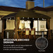 Stylish evening setup of the Outsunny 10' x 12' Hardtop Patio Gazebo adorned with lights, perfect for gatherings.