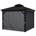 Outsunny 10' x 12' Hardtop Gazebo showcasing its stylish design with a durable steel frame and double-tier canopy, ideal for outdoor events.