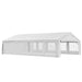 Outsunny 33'X20' Heavy Duty Carport & Party Tent with UV Protection & Sidewalls by Dream Yard Oasis™ showcasing a large, white outdoor tent ideal for events and vehicle protection.