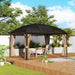 Outsunny 10' x 13' Hardtop Aluminum Gazebo in a beautiful outdoor setting, demonstrating a perfect space for gatherings and relaxation.