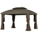 Outsunny 10' x 12' Hardtop Patio Gazebo featuring a sturdy aluminum frame and stylish design with curtain panels.