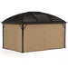 Outsunny 10' x 13' Hardtop Aluminum Gazebo showcasing its durable design with weather-resistant curtains. Perfect for enhancing your outdoor space.
