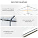 Detailed view of Outsunny 20' x 10' Outdoor Party Tent Canopy, highlighting Inverted 'T'-Shaped Reinforcement Rods, Steel Connector with Fixing Bead, and Side Bottom Rods on Both Sides for enhanced stability and durability.