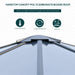 Close-up of the polycarbonate board roof of the Outsunny 10' X 10' Heavy Duty Aluminum Hardtop Gazebo, highlighting UV protection and fade resistance features.