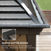 Close-up of the Outsunny 10' x 13' Hardtop Aluminum Gazebo's water gutter design, preventing water pooling while showcasing its functional aesthetics.