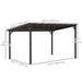 Dimensions of the Outsunny 10' x 14' Waterproof Hardtop Gazebo, highlighting its ample size for garden furniture and gatherings.