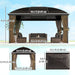 Dimensions and layout of the Outsunny 10' x 13' Hardtop Aluminum Gazebo, highlighting its spacious interior ideal for gatherings. Featuring stylish weather-resistant curtains.