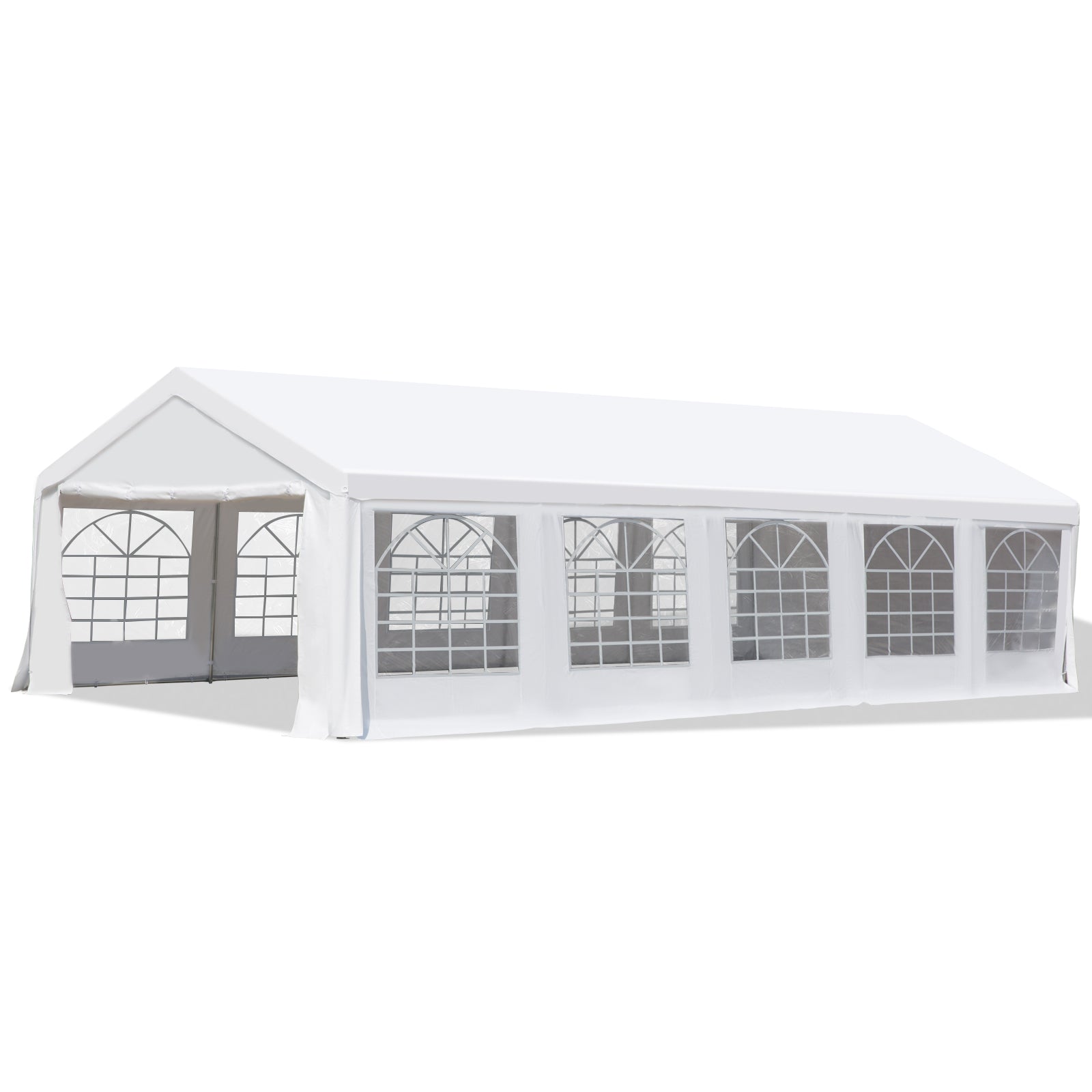 Outsunny 32'x16' Heavy Duty Steel Outdoor Wedding Canopy Tent by Dream Yard Oasis™ showcasing its spacious design and four sidewalls for events.