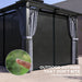 Outsunny 10' x 10' Hardtop Gazebo displaying its four mesh curtains to keep insects out while enjoying the outdoors, ideal for summer gatherings.