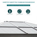 Close-up of the hardtop canopy of the Outsunny 12' x 10' Hardtop Gazebo, emphasizing its UV-blocking polycarbonate roof.