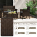 Close-up of the well-woven PE rattan material of the 4-Piece Gray Patio Rattan Conversation Set, showcasing its elegant design and durability.