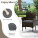 Dream Yard Oasis™ 4-Piece Gray Patio Rattan Conversation Set featuring a comfortable armchair with soft and elastic cushion fillings, designed for cozy outdoor relaxation with zippers for easy maintenance.