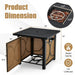 Dimensions of the 28" Square Fire Pit Table with 50000 BTU for better planning of outdoor spaces.