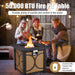 Family enjoying s'mores around the 28" Square Fire Pit Table with 50000 BTU, providing warmth and comfort.