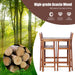 3-Piece Acacia Wood Patio Bar Set with Sunflower Backrest showcasing high-grade acacia wood, emphasizing durability and elegance.